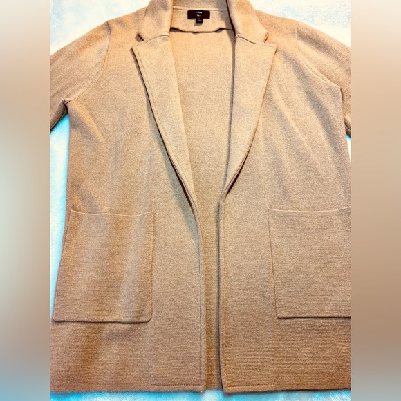 J. Crew 365 Sophie Open Merino Wool Front Sweater Blazer Cardigan SZ M Academia - Picture 8 of 10